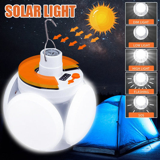 Ampoule LED en forme de boule à énergie solaire extérieure étanche.