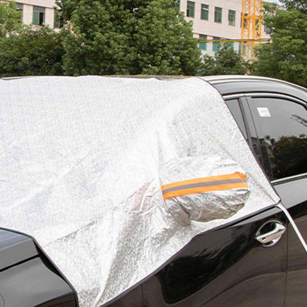 Couverture réfléchissante solaire pour pare-brise de voiture.