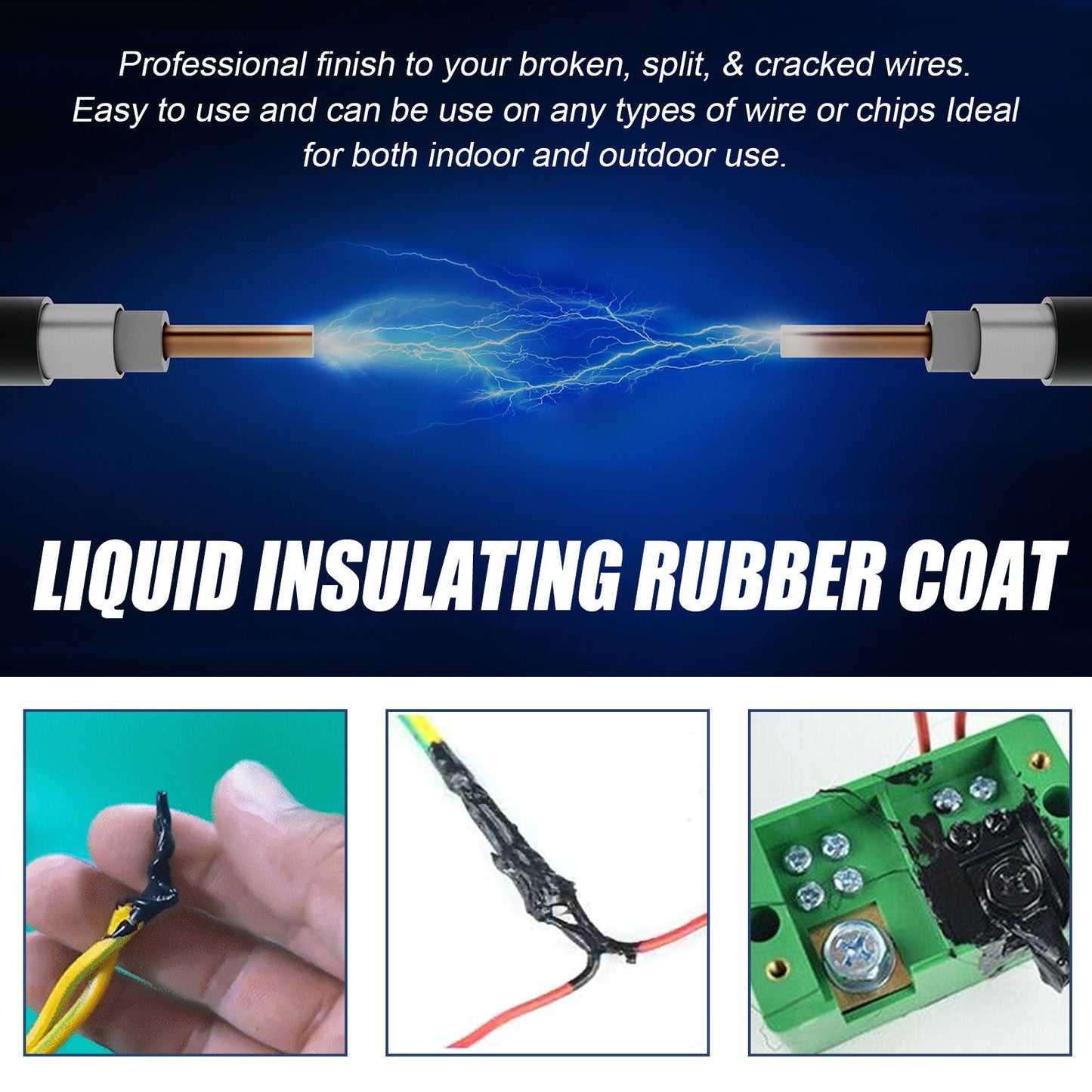 Pâte isolante liquide pour réparation de câbles électriques 🔌.