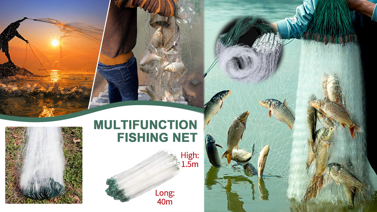 Nouveau filet de pêche monofilament en nylon durable.